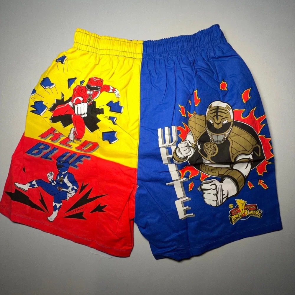 VTG Power Rangers Swim Trunks Boys XL‎ 12-14 Cotton 95 Vintage Retro Kidcore NEW